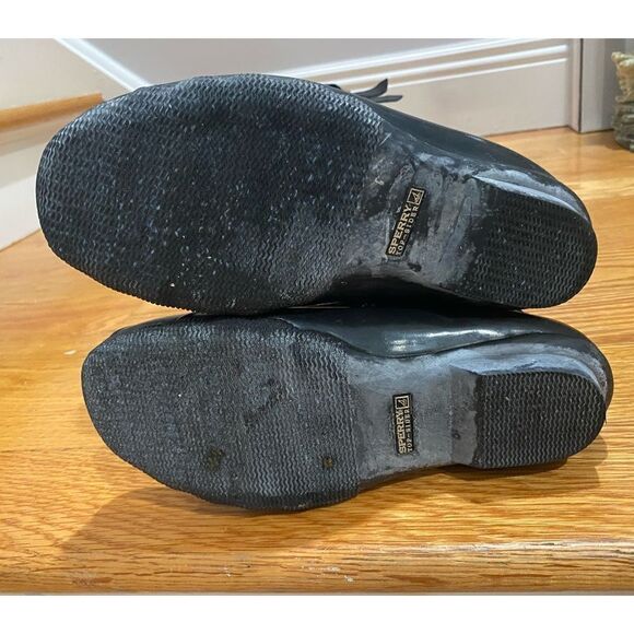 Sperry Top Sider Tall Quilted Womens Black Gold Winter Duck Boots 9045469 Size 6 - Picture 8 of 11